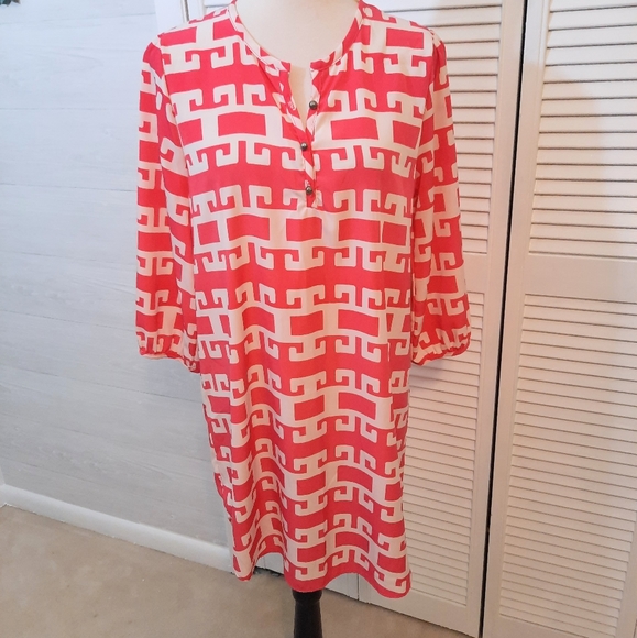 Peach love CA queen bee hi low shirt dress medium - Picture 4 of 6